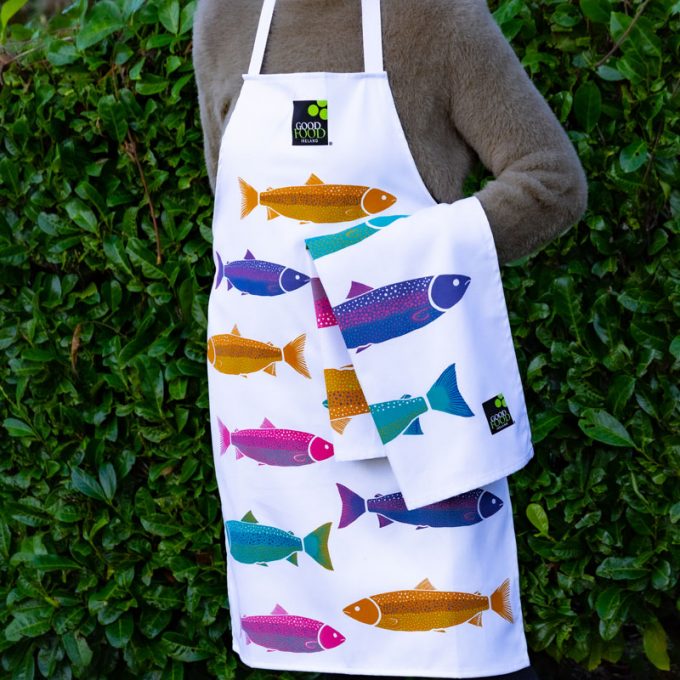 Salmon Of Knowledge Cotton Apron