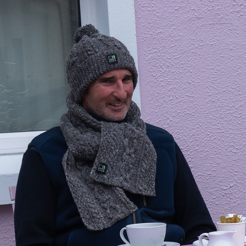 aran wool hat and scarf